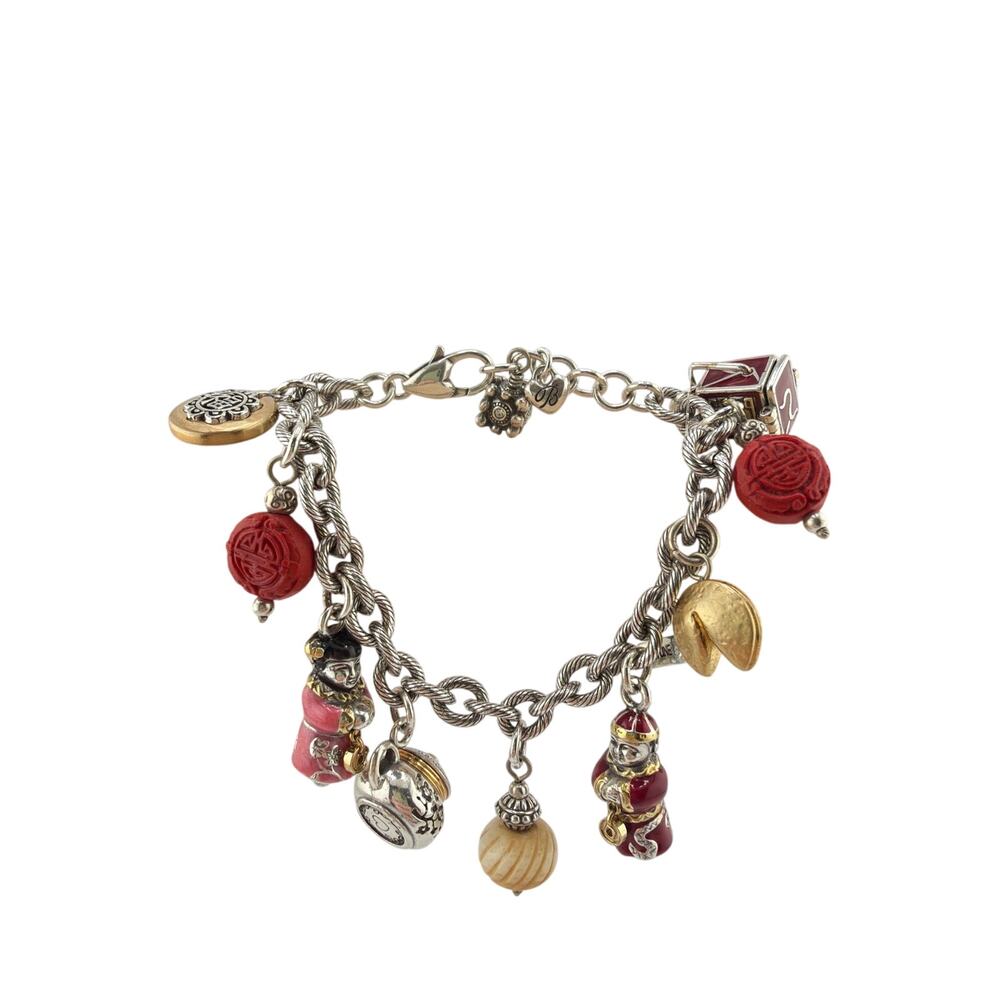 Vintage Brighton "China Tale" Retired Asian-Inspired Charm Bracelet